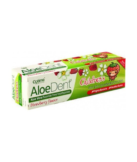 MD.DENTIFRICO ALOE NIÑOS FRESA SIN FLUOR 50 ML.