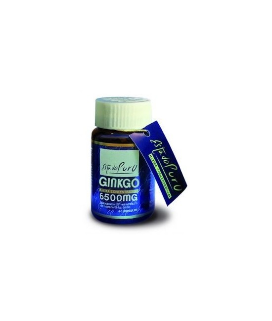 Complemento alimenticio a base de extracto seco concentrado 50:1 de hojas de Ginkgo biloba, estandarizado al 24% de ginkgoflavo