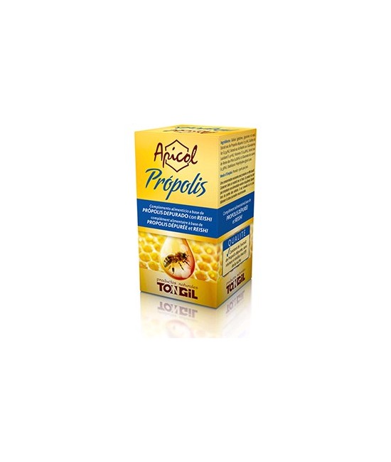 Ingredientes activos/perla:
Extracto de Própolis Depurado 183 mg
Extracto seco 20:1 de Micelio de Reishi 20 mg
Extracto seco