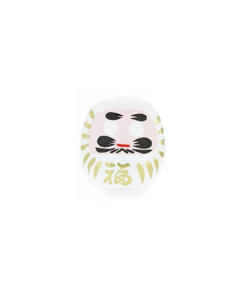 Daruma es el monje que llevó el budismo a China y también tiene muchas caras. Esta es una de sus caras mas populares: en Japón 