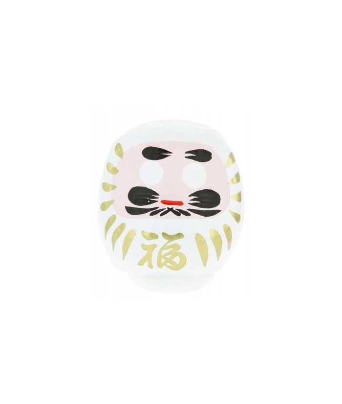 Daruma es el monje que llevó el budismo a China y también tiene muchas caras. Esta es una de sus caras mas populares: en Japón 