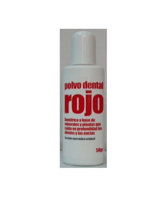 POLVO DENTAL ROJO.  Fórmula Ayurvédica auténtica, asegura unos dientes blancos, fuertes y encías sanas. Gingivitis Encías sangr