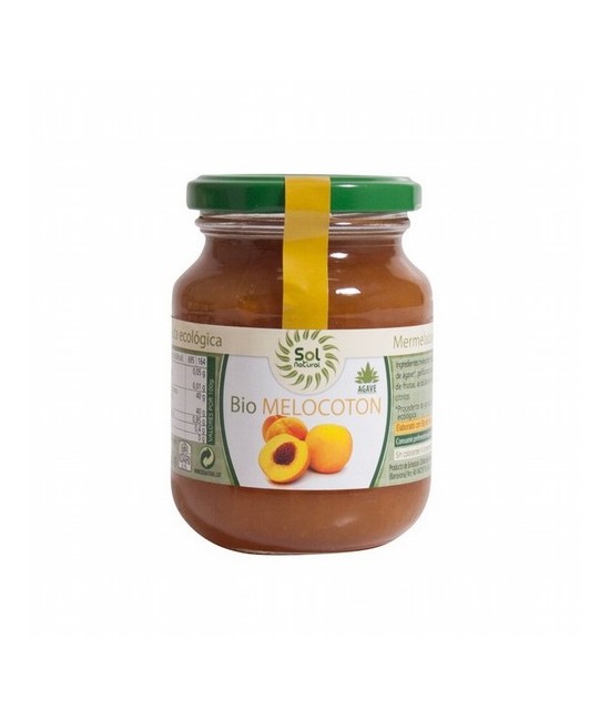 DESCRIPCIÓN DEL PRODUCTO
MERMELADA DE MELOCOTON CON AGAVE BIO 330 G SOL NATURAL   Ingredientes: *Melocotón, *Sirope de Ágave, 