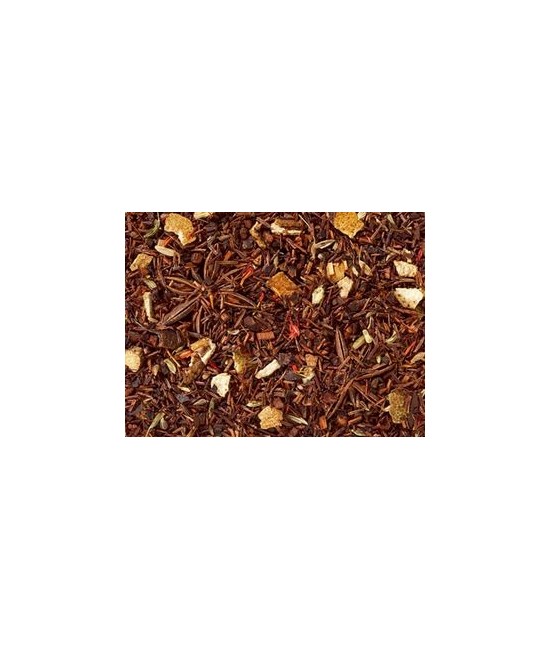 té de rooibos*, Té de Honeybush*, cáscara de naranja*, hinojo*, raíz de regaliz*, semilla de anís*, estrella de anís*, aroma na