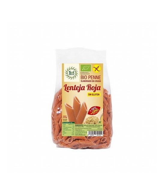 PENNE DE LENTEJA ROJA CON LINO SIN GLUTEN BIO 250 G SOL NATURAL
 

Ingredientes:
Harina de Lenteja Roja* 90% y Harina de Li