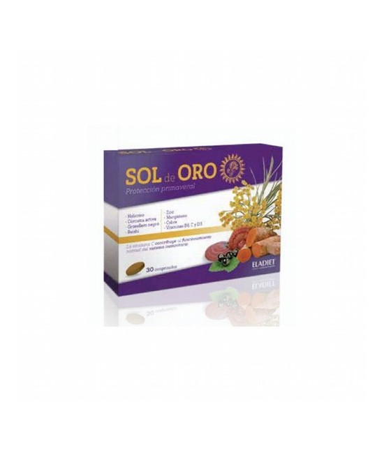 Más información
SOL DE ORO FORTE 30 COMPRIMIDOS ELADIET
 

Descripción:
Sol de Oro Forte de Eladiet es un complemento alim