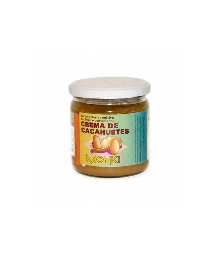 Descripción:
Monki presenta su deliciosa crema de cacahuetes biológica en formato pequeño de 330 gramos. Su textura cremosa la