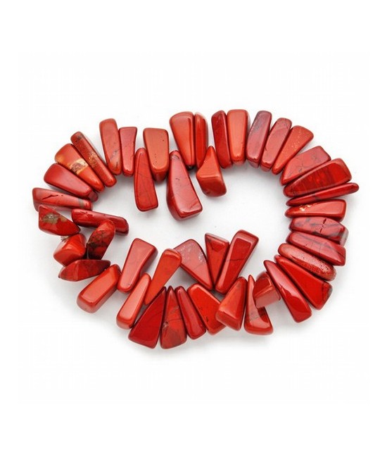 Pulsera chip Hawai elástica de Jaspe Rojo.