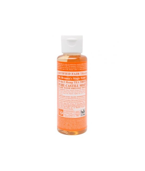 El Jabón Líquido de Castilla del Dr. Bronners está hecho con aceite puro de árbol del té. Todos los jabones del Dr. Bronner es