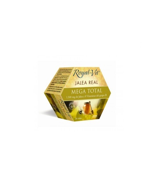 INGREDIENTES
Por dosis diaria = 1 vial: Fructosa, agua, jalea real:1500 mg (con 1% de prolina valorada sobre residuo seco), vi