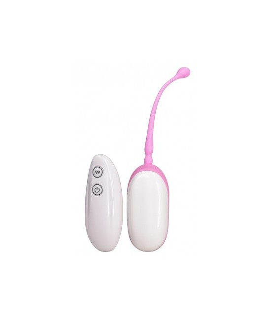 Púrpura / blanco vibro-bala con un mando a distancia y hilo de retracción. 7 niveles de vibración. Vibro-bala de 7 cm de longit