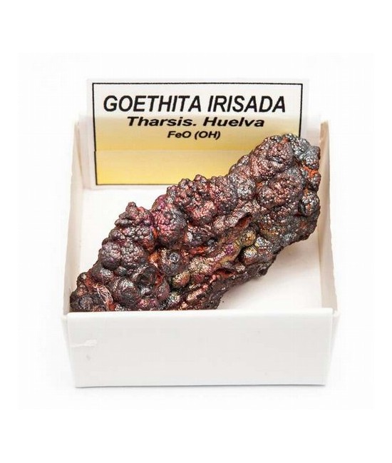 Goethita Irisada de Huelva en cajita de cartón 4x4cm