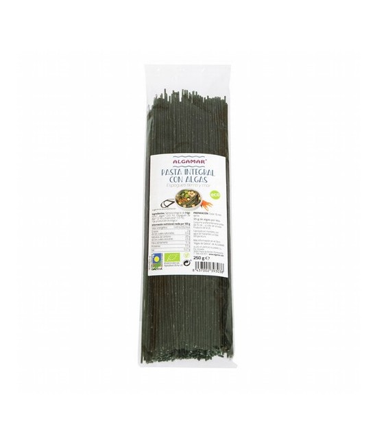 Fabricado en montaña, con agua de manantial y a baja temperatura

Ingredientes:
sémola integral de trigo duro, algas Espagu