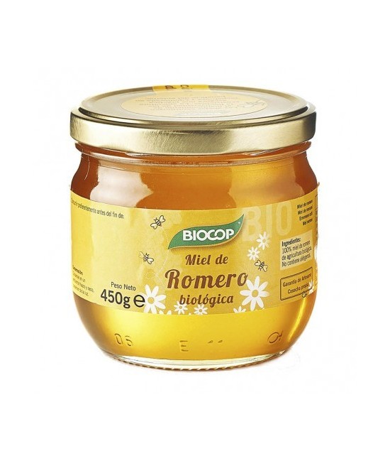 Ingredientes: Miel de romero*. *De agricultura biológica. 
Uso: Por su naturaleza la miel puede solidificarse. Si la prefiere 