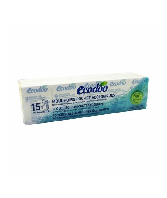 Pañuelos de fibras 100% recicladas, a partir de fibras de celulosa precedentes de la recuperación de materiales reciclables, si