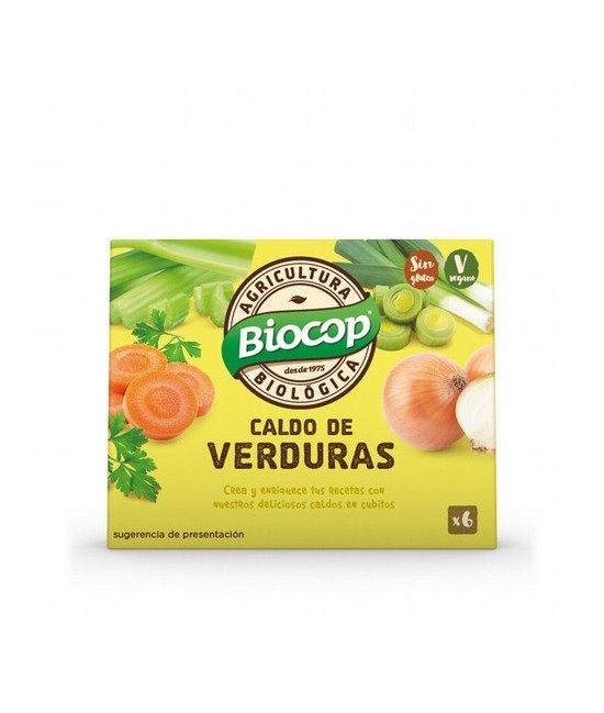 0213 Caldo de verduras cubitos Biocop 6 x 10 g
BIOCOP

Caldo deshidratado en cubitos. Apto para veganos. Una sabrosa mezcla 