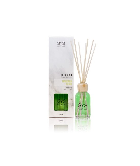 El Estuche Ambientador Mikado SyS Manzana Ácida destaca por sus notas agrestes, enriquecida con expansivos matices aromáticos f