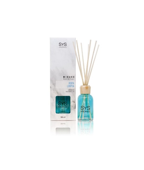 El Estuche Ambientador Mikado SyS Ropa Limpia destaca por su perfume foral muy fresco combinado con notas florales, verdes, ama