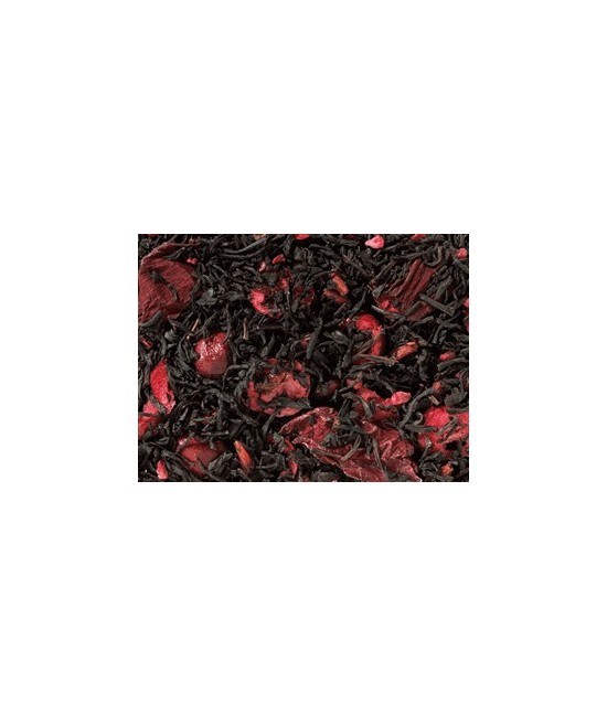 Té negro (93%), aroma, rebanadas de arándano liofilizada, trocitos de frambuesa liofilizadas, pepas de granada, rosas campesina