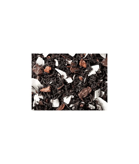 Té negro (65%), plaquitas de chocolate jumbo (azúcar, grano de cacao molido con mantequilla de cacao, polvo de cacao, emulsiona