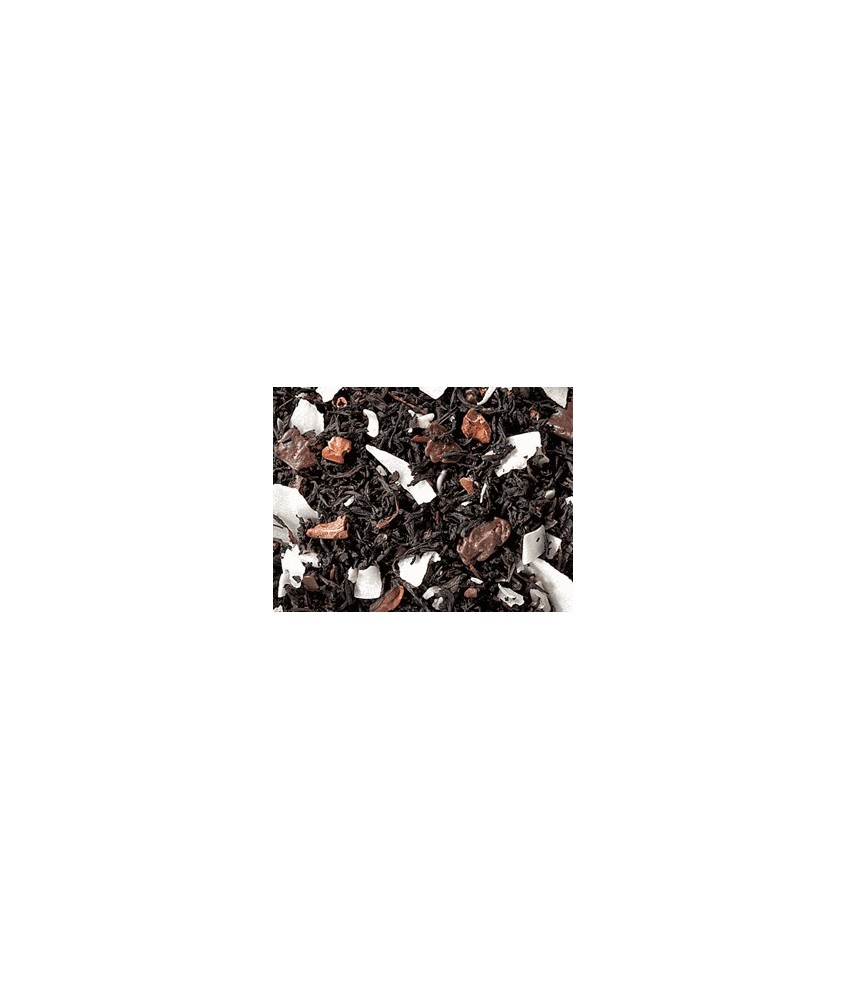 Té negro (65%), plaquitas de chocolate jumbo (azúcar, grano de cacao molido con mantequilla de cacao, polvo de cacao, emulsiona