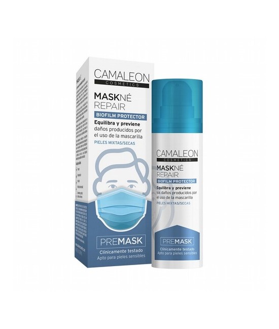 BIOFILM PROTECTOR
El Biofilm Protector Maskné, con agentes hidratantes, crea una película protectora sobre la piel que previen