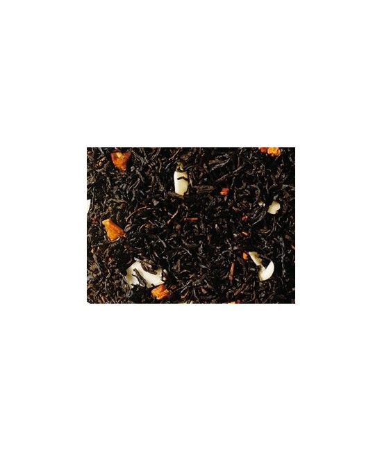 Té negro (86%), trocitos de canela, aroma, almendra rayada, trozos de manzana, trozos de vainilla