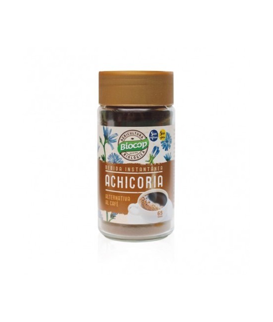 Ingredientes: Achicoria tostada*. *De agricultura biológica.
Uso: Mezclar una cucharada de postre de soluble de achicoria con 