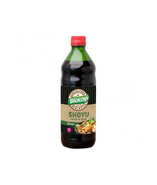 Salsa de soja con trigo de sabor suave y mediterráneo, ideal en la cocina. Ayuda a potenciar los sabores Método tradicional jap