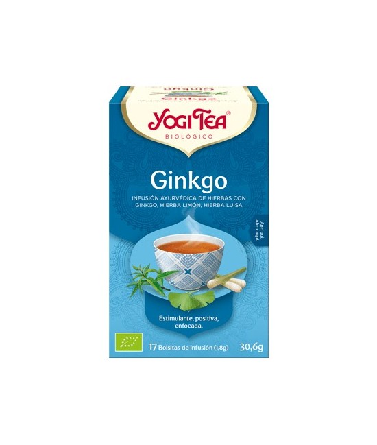 Ginkgo*, jengibre*, hierba limón*, regaliz*, menta piperita*, hierba luisa*, albahaca*, melisa*, cardamomo*, pimienta negra*
