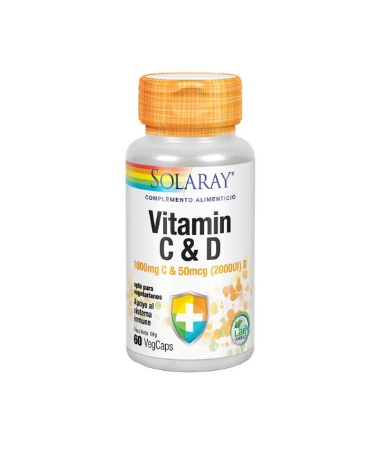 CONTENIDO MEDIO (POR VEGCAP)
Vitamina C (ac. Ascórbico)100mg
Vitamina D3 (Colecalciferol) 50mcg
INGREDIENTES
Vitamina C (ac