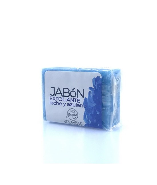 GR.JABON EXFOLIANTE LECHE Y AZULENO 100 Gr.