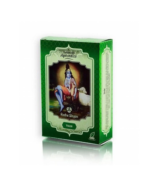 Descripción
El Polvo de Hojas de Tulsi Radhe Shyam, planta Sagrada de la India, es conocida por sus efectivas cualidades antio