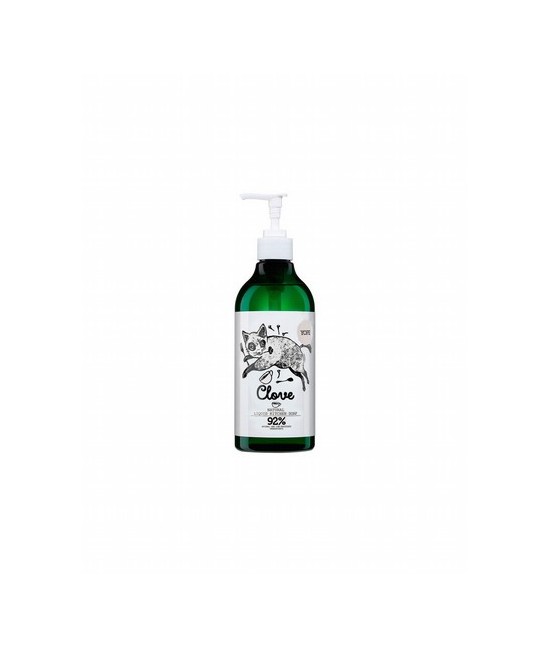 Jabón líquido con el característico aroma del clavo. Neutraliza eficazmente el olor a comida. Fórmula elaborada con aceite esen