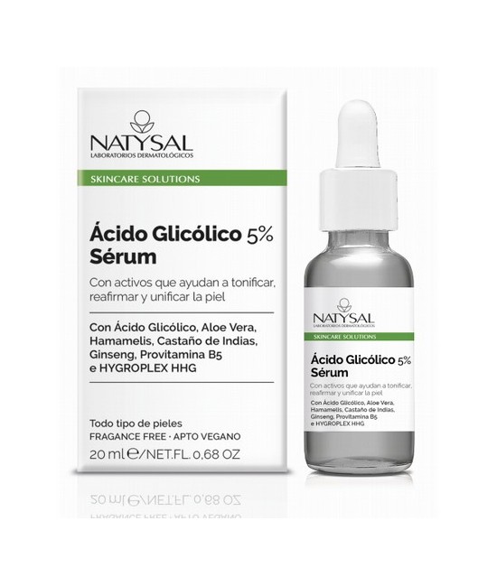 El ácido glicólico es un alfahidroxiácido de origen natural de gran poder hidratante, exfoliante y regenerador" que actúa en t
