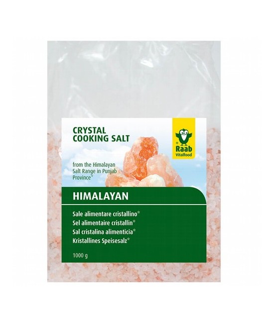 *La sal cristalina de Raab procede de la  Salt Range (en la provincia Punjab,  Paquistán) de la región del Himalaya. Su bonito 