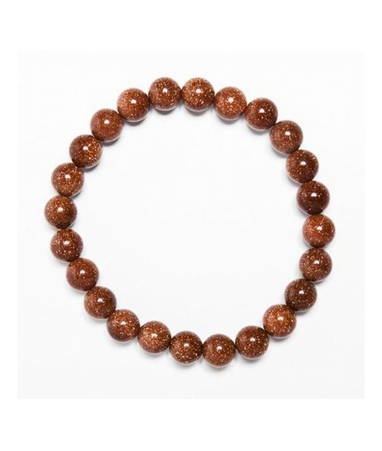 Pulsera de Aventurina Dorada en bola de 6mm.
Engarce goma elástica.