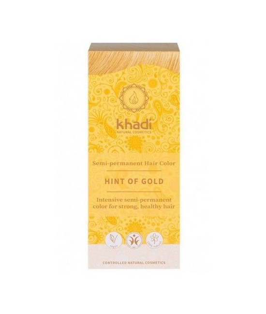 Único tinte Khadi que es una baño de color, que proporciona un toque rubio dorado natural al cabello, siendo el tono más claro 