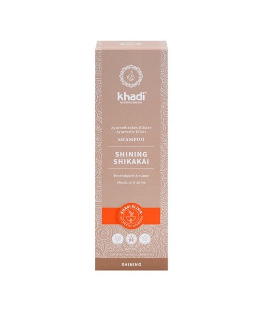 Champú Shikakai Brillo de Khadi, elixir ayurveda iluminación para el cabello: brillo natural e hidratación intensa

Protecció