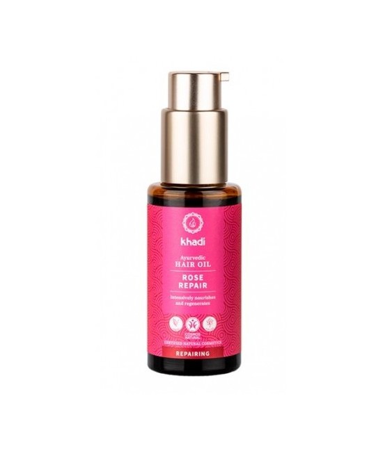 El aceite ayurveda de Rosas Khadi nutre y regenera tu cabello. Repara y fortalece la melena y las puntas dañadas.

Tratamient