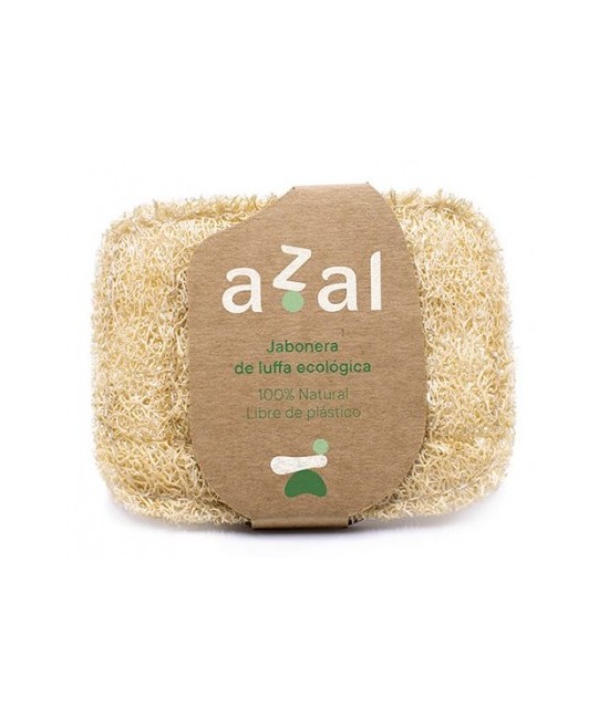 Jabonera vegetal de luffa ecológica perfecta para tu hogar. Su estructura porosa mantiene la pastilla seca alargando su duració