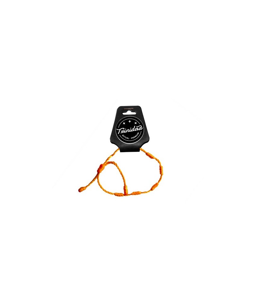 PULSERA 5 NUDOS HILO NARANJA CHANGO