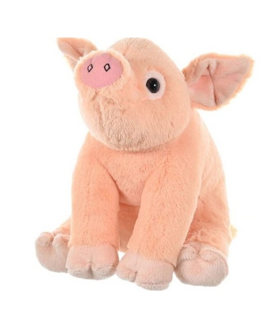 Este animal de peluche de cerdito de 12" está finamente detallado desde el hocico hasta la cola.
¡Extra lindo, súper suave y p