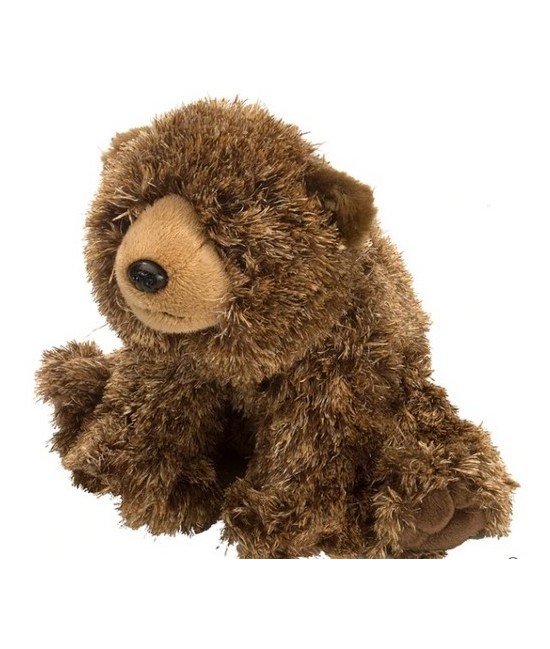 Traiga una gran aventura al aire libre adentro con este tierno oso pardo de peluche. Acurrúcate cerca de su espeso y suave pela
