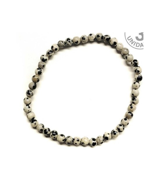 KU.PULSERA JASPE DALMATA BOLA 4 MM.