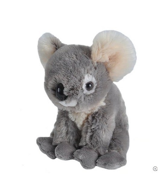 Relájate con este tierno koala: un animal de peluche de 8 pulgadas con una nariz grande y redonda y orejas grandes y esponjosas