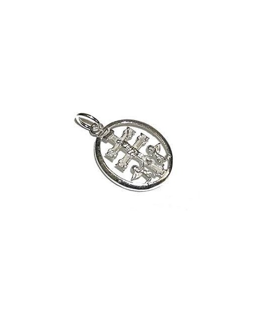CRUZ CARAVACA PLATA CERCO 2,5 CM DIAMETRO