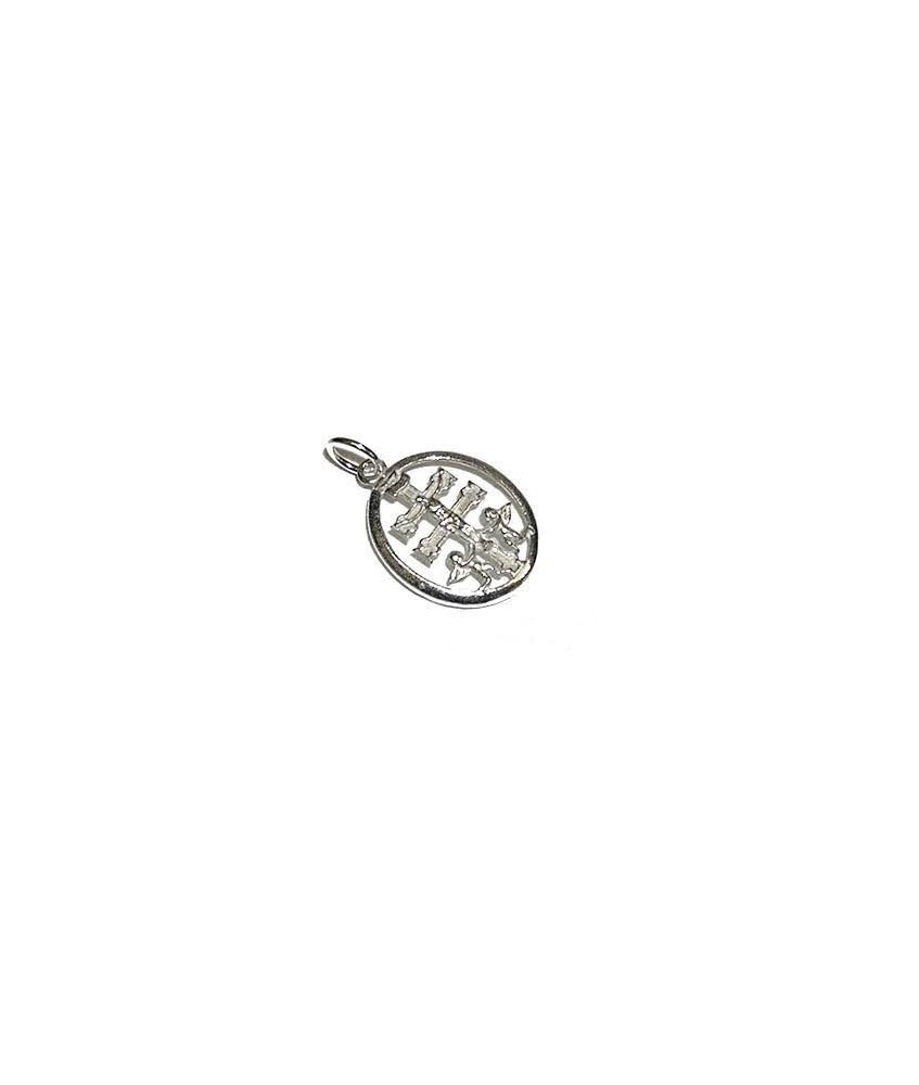 CRUZ CARAVACA PLATA CERCO 2,5 CM DIAMETRO