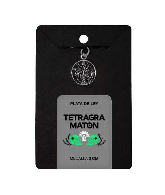 TRI.MEDALLA PLATA TETRAGRAMATON 1.5 CM.