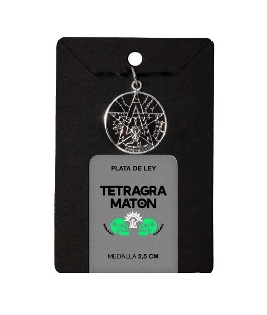 TRI.MEDALLA PLATA TETRAGRAMATON 2.5 CM.